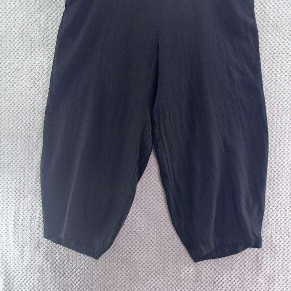 Bryn Walker Pants Womens 1X Black Linen Wide Leg Tapper Lagenlook Boho - Picture 4 of 16